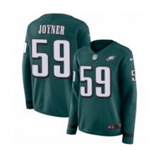 Women's Nike Philadelphia Eagles #59 Seth Joyner Limited Green Therma Long Sleeve NFL Jersey