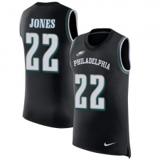 Men's Nike Philadelphia Eagles #22 Sidney Jones Limited Black Rush Player Name & Number Tank Top NFL Jersey