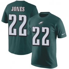Nike Philadelphia Eagles #22 Sidney Jones Green Rush Pride Name & Number T-Shirt