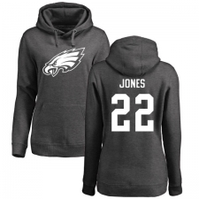Women's Nike Philadelphia Eagles #22 Sidney Jones Ash One Color Pullover Hoodie