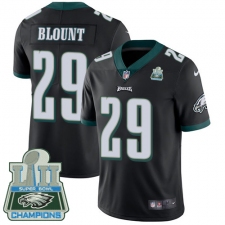 Men's Nike Philadelphia Eagles #29 LeGarrette Blount Black Alternate Vapor Untouchable Limited Player Super Bowl LII Champions NFL Jersey