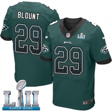 Men's Nike Philadelphia Eagles #29 LeGarrette Blount Midnight Green Home Drift Fashion Super Bowl LII NFL Jerseyy