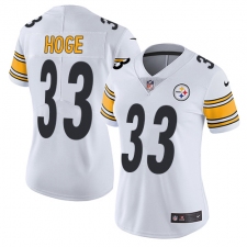 Women's Nike Pittsburgh Steelers #33 Merril Hoge White Vapor Untouchable Limited Player NFL Jersey
