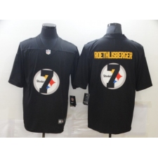 Men's Pittsburgh Steelers #7 Ben Roethlisberger Black Nike Black Shadow Edition Limited Jersey