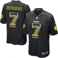 Youth Nike Pittsburgh Steelers #7 Ben Roethlisberger Limited Black Strobe NFL Jersey