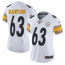 Women's Nike Pittsburgh Steelers #63 Dermontti Dawson White Vapor Untouchable Limited Player NFL Jersey
