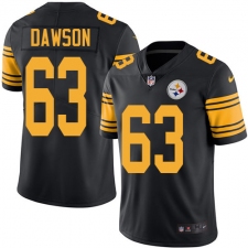 Youth Nike Pittsburgh Steelers #63 Dermontti Dawson Elite Black Rush Vapor Untouchable NFL Jersey