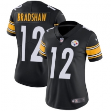 Women's Nike Pittsburgh Steelers #12 Terry Bradshaw Black Team Color Vapor Untouchable Limited Player NFL Jersey