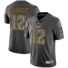 Youth Nike Pittsburgh Steelers #12 Terry Bradshaw Gray Static Vapor Untouchable Limited NFL Jersey