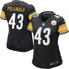 Women's Nike Pittsburgh Steelers #43 Troy Polamalu Game Black Team Color NFL Jersey
