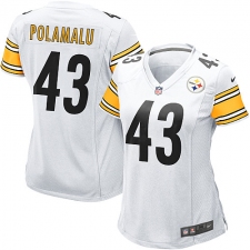 Women's Nike Pittsburgh Steelers #43 Troy Polamalu Game White NFL Jersey