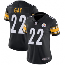 Women's Nike Pittsburgh Steelers #22 William Gay Black Team Color Vapor Untouchable Limited Player NFL Jersey