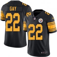 Youth Nike Pittsburgh Steelers #22 William Gay Elite Black Rush Vapor Untouchable NFL Jersey