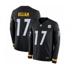 Men's Nike Pittsburgh Steelers #17 Joe Gilliam Limited Black Therma Long Sleeve NFL Jersey