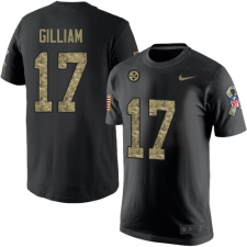 Nike Pittsburgh Steelers #17 Joe Gilliam Black Camo Salute to Service T-Shirt