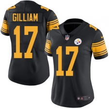 Women's Nike Pittsburgh Steelers #17 Joe Gilliam Limited Black Rush Vapor Untouchable NFL Jersey