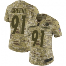 Women's Nike Pittsburgh Steelers #91 Kevin Greene Limited Camo 2018 Salute to Service NFL Jersey