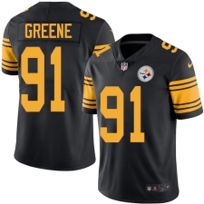 Youth Nike Pittsburgh Steelers #91 Kevin Greene Limited Black Rush Vapor Untouchable NFL Jersey