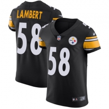 Men's Nike Pittsburgh Steelers #58 Jack Lambert Black Team Color Vapor Untouchable Elite Player NFL Jersey