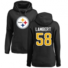 NFL Women's Nike Pittsburgh Steelers #58 Jack Lambert Black Name & Number Logo Pullover Hoodie