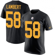 Nike Pittsburgh Steelers #58 Jack Lambert Black Rush Pride Name & Number T-Shirt