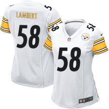 Women's Nike Pittsburgh Steelers #58 Jack Lambert Game White NFL Jersey