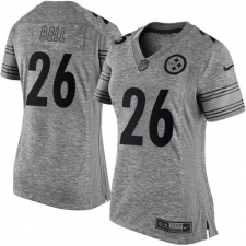 Women's Nike Pittsburgh Steelers #26 Le'Veon Bell Limited Gray Gridiron NFL Jersey