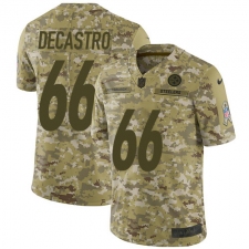 Men's Nike Pittsburgh Steelers #66 David DeCastro Limited Camo 2018 Salute to Service NFL Jersey