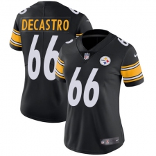 Women's Nike Pittsburgh Steelers #66 David DeCastro Black Team Color Vapor Untouchable Limited Player NFL Jersey