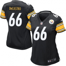Women's Nike Pittsburgh Steelers #66 David DeCastro Game Black Team Color NFL Jersey