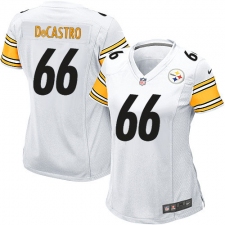 Women's Nike Pittsburgh Steelers #66 David DeCastro Game White NFL Jersey