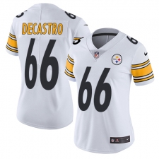 Women's Nike Pittsburgh Steelers #66 David DeCastro White Vapor Untouchable Limited Player NFL Jersey