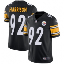 Men's Nike Pittsburgh Steelers #92 James Harrison Black Team Color Vapor Untouchable Limited Player NFL Jersey