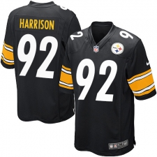 Men's Nike Pittsburgh Steelers #92 James Harrison Game Black Team Color NFL Jersey