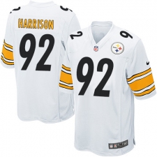 Men's Nike Pittsburgh Steelers #92 James Harrison Game White NFL Jersey