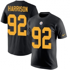 Nike Pittsburgh Steelers #92 James Harrison Black Rush Pride Name & Number T-Shirt