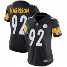 Women's Nike Pittsburgh Steelers #92 James Harrison Black Team Color Vapor Untouchable Limited Player NFL Jersey