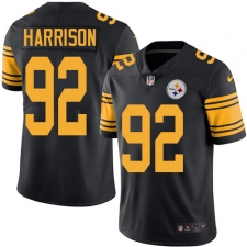 Youth Nike Pittsburgh Steelers #92 James Harrison Elite Black Rush Vapor Untouchable NFL Jersey