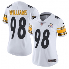 Women's Nike Pittsburgh Steelers #98 Vince Williams Elite White NFL Jersey