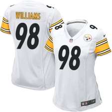 Women's Nike Pittsburgh Steelers #98 Vince Williams Game White NFL Jersey