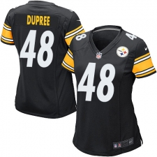 Women's Nike Pittsburgh Steelers #48 Bud Dupree Game Black Team Color NFL Jersey