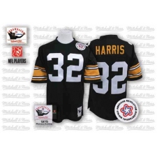 Mitchell And Ness Pittsburgh Steelers #32 Franco Harris Black Team Color Authentic Throwback NFL Jersey