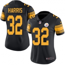 Women's Nike Pittsburgh Steelers #32 Franco Harris Elite Black Rush Vapor Untouchable NFL Jersey