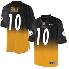 Men's Nike Pittsburgh Steelers #10 Martavis Bryant Elite Black/Gold Fadeaway NFL Jersey