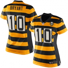 Women's Nike Pittsburgh Steelers #10 Martavis Bryant Elite Yellow/Black Alternate 80TH Anniversary Throwback NFL Jersey