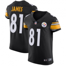 Men's Nike Pittsburgh Steelers #81 Jesse James Black Team Color Vapor Untouchable Elite Player NFL Jersey