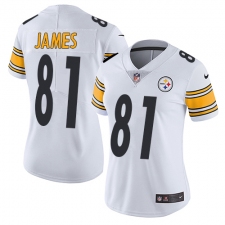 Women's Nike Pittsburgh Steelers #81 Jesse James Elite White NFL Jersey