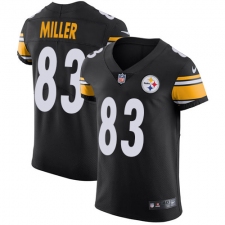 Men's Nike Pittsburgh Steelers #83 Heath Miller Black Team Color Vapor Untouchable Elite Player NFL Jersey