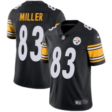 Youth Nike Pittsburgh Steelers #83 Heath Miller Black Team Color Vapor Untouchable Limited Player NFL Jersey