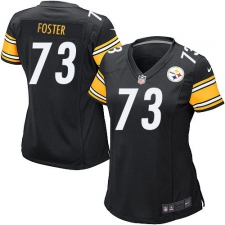 Women's Nike Pittsburgh Steelers #73 Ramon Foster Game Black Team Color NFL Jersey